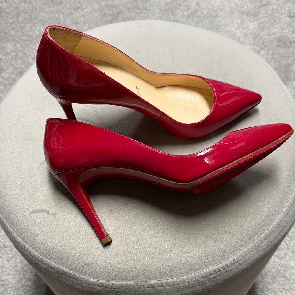 Christian Louboutin Glossy Red Heels - Picture 5 of 9
